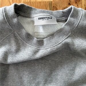 Essentials Gray Crewneck Men's Sweater